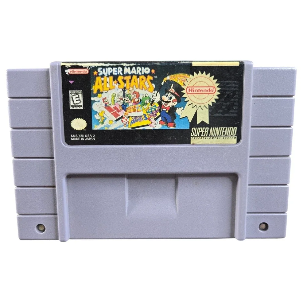 Nintendo SNES Super Mario All‎ Stars Authentic Video Game Cartridge Tested